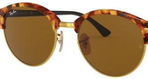 Verres originaux Ray-Ban RB4246 Clubround, couleur B15 · Marron