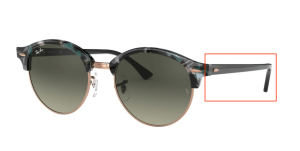 Branches originales Ray-Ban RB4246 Clubround, couleur 1255 · Moucheté gris/vert