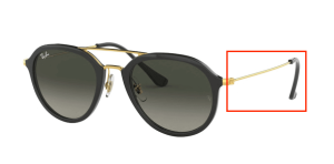 Branches originales Ray-Ban RB4253, couleur 601 · Noir