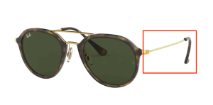 Branches originales Ray-Ban RB4253, couleur 710 · Havane clair