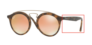 Branches originales Ray-Ban RB4256, couleur 6267 · Havane mat