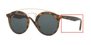 Branches originales Ray-Ban RB4256, couleur 6092 · Havane mat