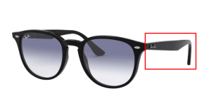 Branches originales Ray-Ban RB4259, couleur 601 · Noir