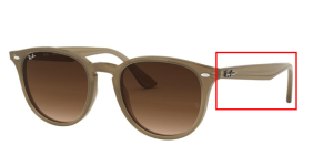 Branches originales Ray-Ban RB4259, couleur 6166 · Beige