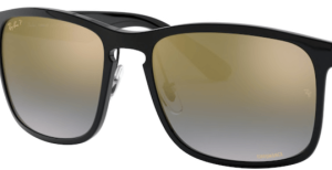 Verres originaux Ray-Ban RB4264, couleur J0 · Bleu degraded miroir chromance polarisé · plastique