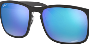 Verres originaux Ray-Ban RB4264, couleur A1 · Flash bleu miroir chromance polarisé · plastique