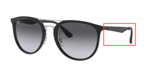 Branches originales Ray-Ban RB4285, couleur 601 · Noir