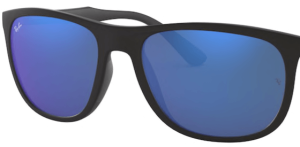 Verres originaux Ray-Ban RB4291, couleur 55 · Total bleu miroir · plastique