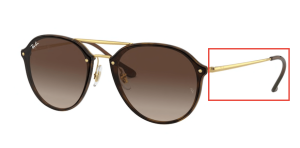 Branches originales Ray-Ban RB4292N Blaze Doublebridge, couleur 710 · Havane clair
