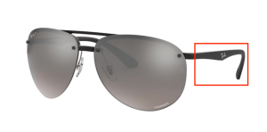 Branches originales Ray-Ban RB4293, couleur 601S · Noir mat