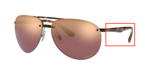 Branches originales Ray-Ban RB4293, couleur 710 · Havane clair