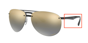 Branches originales Ray-Ban RB4293, couleur 876 · Gris brillant