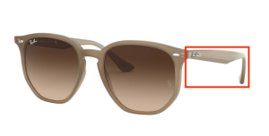 Branches originales Ray-Ban RB4306, couleur 6166 · Beige