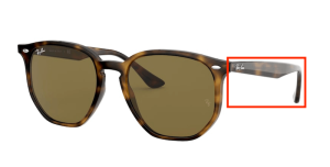 Branches originales Ray-Ban RB4306, couleur 710 · Havane clair