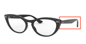 Branches originales Ray-Ban RB4314V vue NINA, couleur 2000 · Noir brillant