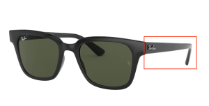 Branches originales Ray-Ban RB4323, couleur 601 · Noir