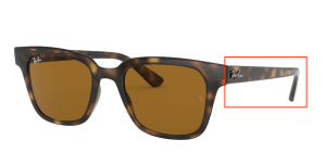 Branches originales Ray-Ban RB4323, couleur 710 · Havane clair