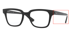 Branches originales Ray-Ban RB4323V vue, couleur 2000 · Noir brillant