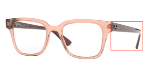 Branches originales Ray-Ban RB4323V vue, couleur 5940 · Transparent marron clair