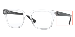 Branches originales Ray-Ban RB4323V vue, couleur 5943 · Transparent
