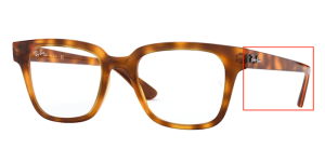 Branches originales Ray-Ban RB4323V vue, couleur 5977 · Jaune havane clair