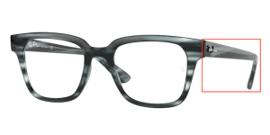 Branches originales Ray-Ban RB4323V vue, couleur 8039 · Rayé bleu havane
