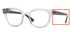 Branches originales Ray-Ban RB4324V, couleur 5943 · Transparent