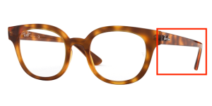 Branches originales Ray-Ban RB4324V, couleur 5977 · Jaune havane clair