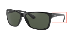 Branches originales Ray-Ban RB4331, couleur 601 · Noir