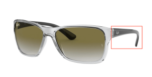 Branches originales Ray-Ban RB4331, couleur 6477 · Transparent