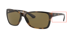 Branches originales Ray-Ban RB4331, couleur 710 · Havane clair