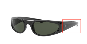 Branches originales Ray-Ban RB4332, couleur 601 · Noir