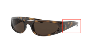 Branches originales Ray-Ban RB4332, couleur 710 · Havane clair