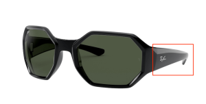 Branches originales Ray-Ban RB4337, couleur 601 · Noir