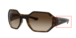 Branches originales Ray-Ban RB4337, couleur 710 · Havane clair