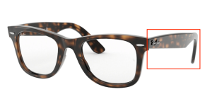 Branches originales Ray-Ban RB4340V vue, couleur 2012 · Havane foncé