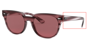 Branches originales Ray-Ban RB4368N N Blaze Meteor, couleur 6431 · Rayé bordeaux havane