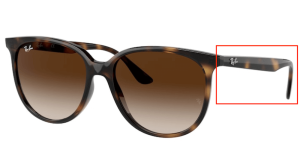 Branches originales Ray-Ban RB4378, couleur 710 · Havane