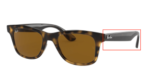 Branches originales Ray-Ban RB4640, couleur 710 · Havane clair