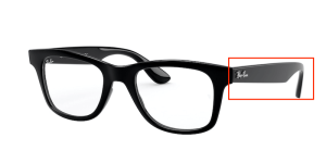 Branches originales Ray-Ban RB4640V vue, couleur 2000 · Noir brillant