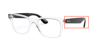 Branches originales Ray-Ban RB4640V vue, couleur 5943 · Transparent