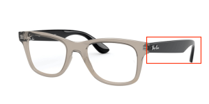Branches originales Ray-Ban RB4640V vue, couleur 8059 · Transparent gris