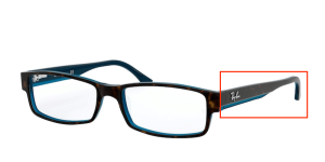 Branches originales Ray-Ban RB5114 vue, couleur 5064 · Supérieur havane sur bleu
