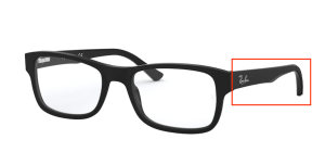 Branches originales Ray-Ban RB5268, couleur 5119 · Noir mat