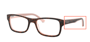 Branches originales Ray-Ban RB5268, couleur 5976 · Havane sur opal rose