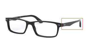 Branches originales Ray-Ban RB5277V, couleur 2000 · Noir brillant