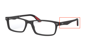 Branches originales Ray-Ban RB5277V, couleur 2077 · Noir mat