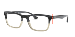 Branches originales Ray-Ban RB5279 vue, couleur 5540 · Gris horn dégradé trasp gris