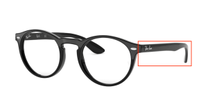 Branches originales Ray-Ban RB5283 vue, couleur 2000 · Noir brillant