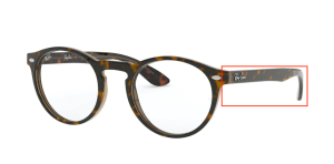 Branches originales Ray-Ban RB5283 vue, couleur 5989 · Havane sur transparent marron